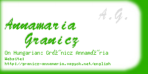 annamaria granicz business card